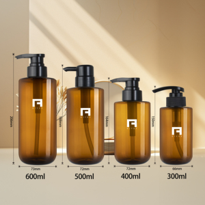 300ml 400ml 500ml 600ml <strong>Shampoo</strong> <strong>Bottle</strong> PET Plastic <strong>Bottles</strong> Press <strong>Pump</strong> for Body Wash Conditioner Empty Personal Care Packaging - Product Image 2