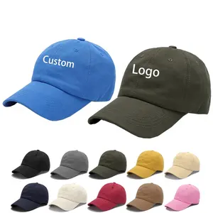 High Quality Promotional Custom 6 Panel Baseball Cap Plain Washed Cotton Sport Caps Casquette Homme Gorras Dad Hat For Women Men