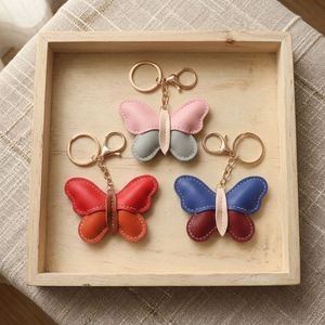 Stylish Faux Leather Butterfly Keychain Cute Purse <b>Bag</b> Charms Wholesale <b>Key</b> <b>Ring</b> Accessories for Women Girls - Product Image 2