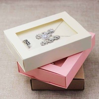 Boîte en papier simple multicolore pour bijoux colliers lunettes montres estampage emballage cadeau