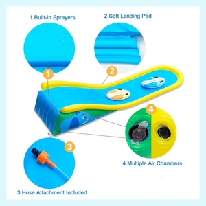 PVC <b>Inflatable</b> <b>Water</b> <b>Slide</b> with Sprinkler 178*52*30 Inch with 2 Surf Board 32*22 Inch for Kids Summer Backyard Outdoor <b>Water</b> Fun - Product Image 3