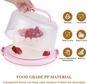 Caja para Pasteles Multicapa Translúcida de PP de Grado Alimenticio, Portátil, Apta para Horno, Ecológica, con Diseño Dividido, Contenedor de Plástico para Repostería - Product Image 2