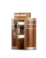 Machine photo rétro incurvée à écran tactile et appareil photo reflex numérique, très demandée pour bars, clubs et lieux de fête