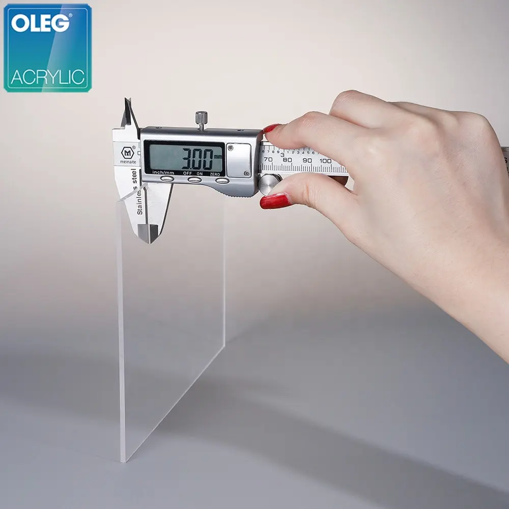 OLEG hohe qualität großhandel 3mm klar guss acryl blatt, transparente acryl platte