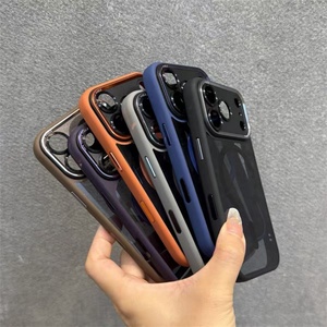 เคส iPhone 17 Pro Max กรอบเลนส์โลหะผสม PC TPU ป้องกันการตกกระแทก สำหรับ iPhone 17 Pro เคสใสสีส้ม Mag Antishock - Product Image 2