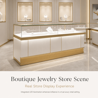 Vitrine à bijoux en verre de qualité supérieure avec éclairage LED, mobilier de luxe pour boutique
