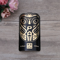 Étiquettes de bouteille de parfum de vin en aluminium 3D gaufré pour artisanat lourd en métal personnalisé étiquettes de vin en métal