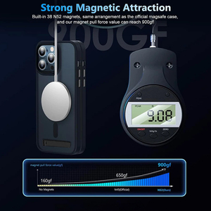 Custodie Magnetiche Traslucide per Cellulari con Supporto per <span class=keywords><strong>iPhone</strong></span> 15 <span class=keywords><strong>14</strong></span> <span class=keywords><strong>Pro</strong></span> Max 13 12 11, Protezione Antiurto, <span class=keywords><strong>Cover</strong></span> <span class=keywords><strong>Nera</strong></span> - Product Image 3