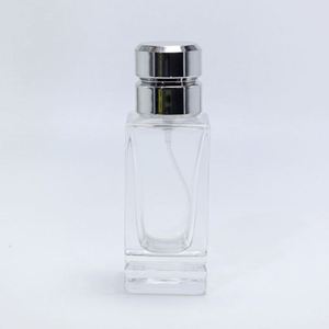 Botellas de Perfume Cuadradas de Vidrio Transparente de Alta Calidad de 50 ml, Vacías, con Tapa de Aluminio, Impresión Serigráfica, Ecológicas - Product Image 5