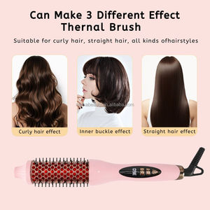 2 en 1 Boucleur à chaleur instantanée Outil de coiffure <span class=keywords><strong>Brosse</strong></span> à cheveux électrique à infrarouge Fer à lisser chaud Peigne thermique <span class=keywords><strong>Brosse</strong></span> <span class=keywords><strong>ronde</strong></span> - Product Image 5