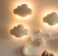 Ensemble de 2 veilleuses nuage LED pour chambre de bébé, décoration murale pour chambre d'enfant