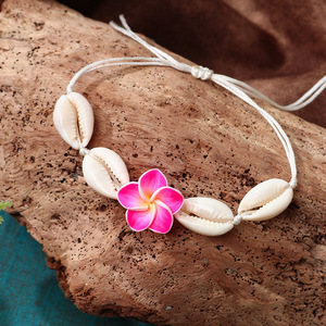 Bohemian <b>Shell</b> Necklace With Flower Design Women's Fashion Accessory Clavicle Chain Ethnic Style Gift Jewelry - Product Image 1