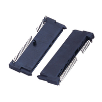 Conector hembra Soulin SATA 7 + 15P 22P DIP SMT horizontal con conectores HDD de PIN localizador