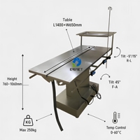 Table d'opération vétérinaire électrique inclinable en acier inoxydable EURVET à prix d'usine avec chauffage thermostatique pour animaux