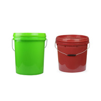Vente directe d'usine OEM ODM, seaux en plastique de 20 L et 25 L, seaux en plastique de qualité alimentaire de 5 gallons avec couvercles et poignées