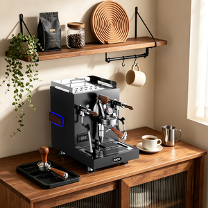 Cafetera Profesional Comercial de Acero Inoxidable con Doble Caldera, Bomba Rotativa, Semiautomática, para Hotel y Automóvil - Product Image 1