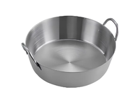 Bol à sauce commercial en acier inoxydable 304 de style coréen à double poignée inclinée pour snacks, assaisonnements, plats froids, compatible micro-ondes