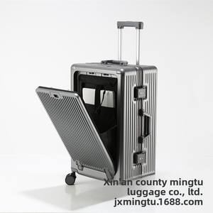 ハイエンドフロントオープニングアルミフレーム強力耐久性4スピナーホイールビジネス荷物強化大容量スーツケース - Product Image 6