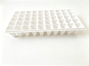 Bandeja de siembra blanca de 24/50 celdas engrosada, bandeja de vivero para riego por goteo para plántulas de fresa y eucalipto - Product Image 1