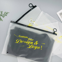 Sacs de bikini à fermeture éclair transparents en plastique givré personnalisés de haute qualité avec logo sac de vêtements à fermeture éclair en plastique