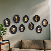 Cadre photo vintage en résine, style gothique, noir antique, avec insectes (scarabée, araignée, scorpion) dorés, décoration murale pour la maison