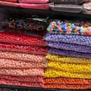 1100 Pezzi <span class=keywords><strong>Perline</strong></span> Colorate in Acrilico e Gomma con Foro Più Grande da 10mm per Trecce e Extension per Capelli, Sicure e Confortevoli per Bambini - Product Image 2