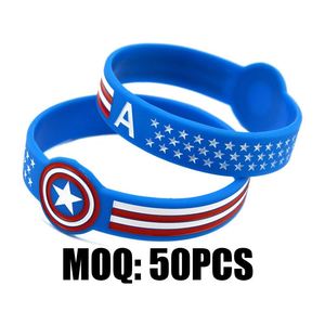 Brassard anti-moustique en caoutchouc blanc 12mm de large en silicone avec un bouton Main Forjustice League Montre Pointes amovibles - Product Image 4