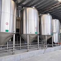 Fermenteur conique en acier inoxydable personnalisé de 2000L à 500000L, cuve de fermentation de bière avec pompe PLC