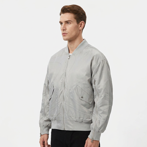 Blouson Bomber Rétro Double Face pour Homme, Col Montant, Coupe-Vent, Fermeture Éclair en Cuir, Doublure Polaire, Veste d'Hiver pour Homme - Product Image 3