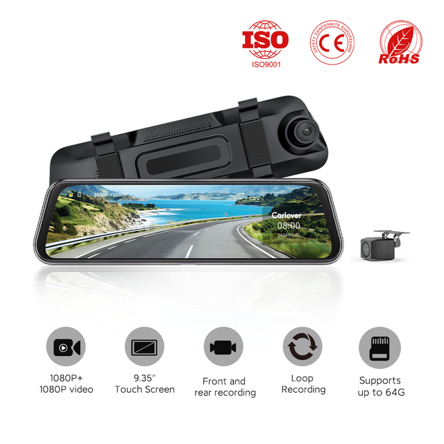 OEM/ODM Car Camera Loop Recording Dash Cam Video Camera 1080P Night Vision Rearview Mirror DashCam