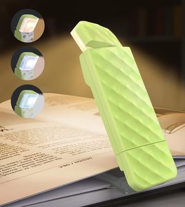 Lampe de lecture LED rechargeable personnalisée ODM/OEM à clipser, lumière de nuit blanche chaude pour le lit, protection des yeux, 3 modes de couleur, chargement USB - Product Image 4