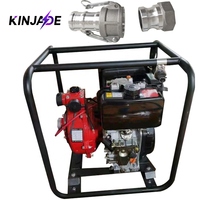 Pompe à eau incendie à essence portable de 2 pouces 7,5 CV, ultra haute pression, haute pression de refoulement, pour secours d'urgence, avec cadre robuste spécifique