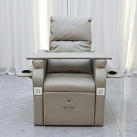 Fauteuil de pédicure électrique de luxe en cuir, réglable et portable, avec drainage manuel pour spa, salon de manucure et massage des pieds - Vente en gros