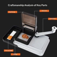 Nouvelle Arrivée Machine à Rouler les Cigarettes Manuelle à Couvercle Rabattable Argentée 65mm 80mm – OEM Accepté