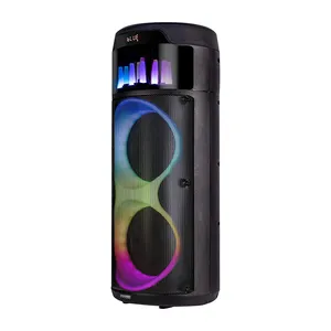 T J Bl Double 8 Inch Portable Dj Private Bluetooth Karaoke Party Speaker With Fashionable Rolling Light Trolley Partybox