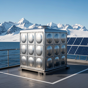 Réservoir d'eau carré haute pression de grande taille personnalisé Récipients de stockage modulaires combinés en acier inoxydable Tension 220v - Product Image 1