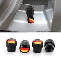 Drapeau allemand Capuchons de valve de pneu de voiture Porte-clés en alliage d'aluminium en forme de grande tête Universel pour/Mercedes/Logo personnalisé Haut