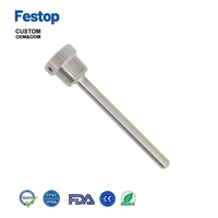 Thermowell tanpa las ukuran 1/2 inci NPT dengan sekrup pengikat untuk fermentor bir, boiler homebrew 30mm 50mm 100mm 150mm 200mm 300mm 400mm 50