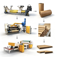 Machine automatique de fabrication de carton ondulé simple face 2 plis, machine de fabrication de carton ondulé simple cannelure