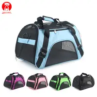 Yumuşak taraflı taşıyıcıları taşınabilir evcil hayvan çantası pembe köpek taşıma torbaları mavi kedi taşıyıcı giden seyahat nefes evcil çanta