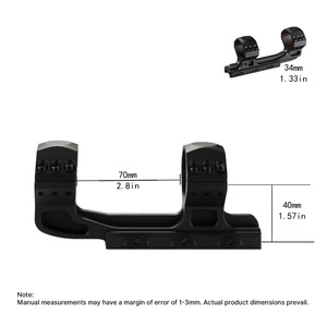 Support de lunette cantilever BANGBANG pour tube de 34 mm, monture de 20 mm avec hauteur centrale de 1,57 po pour la chasse et les activités de plein air - Product Image 4