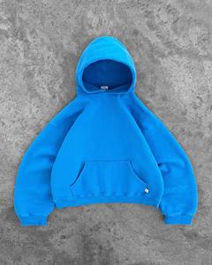 Áo hoodie Yingling Heavyweight Crop <span class=keywords><strong>Cut</strong></span>, chất liệu 350gsm, viền thô, màu trơn, đường may tương phản, khóa kéo. - Product Image 4
