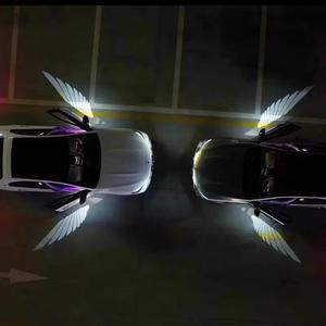 2 pièces Projecteur LED universel pour voiture, éclairage de bienvenue à détection de mouvement, éclairage au sol pour ailes de voiture - Product Image 1
