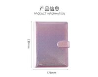 Vente chaude A5A6 PU cahier à feuilles mobiles classeur Laser Macaron journal planificateur Flash grand livre bloc-notes fournitures pour étudiants cadeaux pour enfants