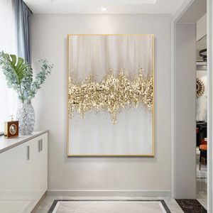 <span class=keywords><strong>Peinture</strong></span> <span class=keywords><strong>acrylique</strong></span> <span class=keywords><strong>d</strong></span>écorative faite à la main avec texture en <span class=keywords><strong>feuille</strong></span> <span class=keywords><strong>d</strong></span>'<span class=keywords><strong>or</strong></span> Logo personnalisé affiche <span class=keywords><strong>d</strong></span>écor Art mural - Product Image 6