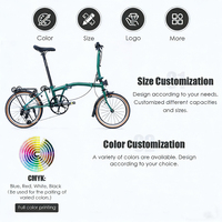 Vélo pliant Cranston pour adulte, cadre en acier chromoly de 16 pouces, pliable en 3 sections, 9 vitesses, léger, frein V, OEM d'usine en stock