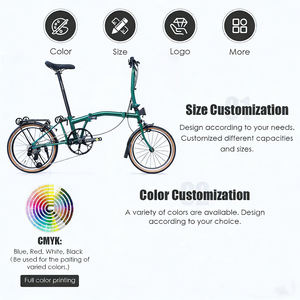 Bicicleta Plegable de 16 Pulgadas con Cuadro de Acero Cromado, Triple Plegado, 9 Velocidades, Ligera, con Frenos V, para Adultos, OEM de Fábrica, en Stock - Product Image 2