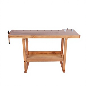 Banc de travail multifonctionnel en bois de hêtre avec étagère de rangement pour atelier scolaire et projets d'artisanat - Product Image 4