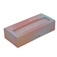 Boîte d'emballage cadeau pliable avec fenêtre transparente et boîtes en papier transparentes, conception d'impression personnalisée, modèle de jouet aimanté
