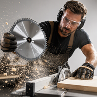 Lame de scie circulaire TCT d'usine, à pointes en carbure de tungstène ATB, pour la coupe du bois, pour scies à table, scies à onglets, scies à dégauchir le bois dur et le bois tendre